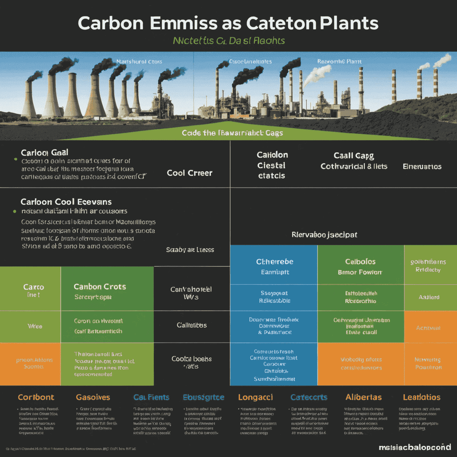 Comparison chart showing carbon emissions from coal vs. natural gas power plants, with natural gas emitting significantly less CO2